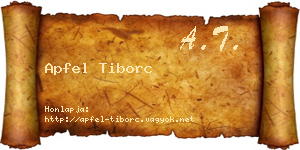 Apfel Tiborc névjegykártya